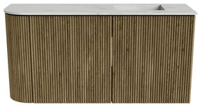 Mondiaz Joya DLux 80cm toiletmeubel ronding links dusk met wastafel faye rechts zonder kraangat opalo