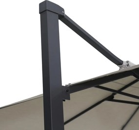 Garden Impressions Hawaii Emperor zweefparasol 300x400 cm – zand met carbon black frame