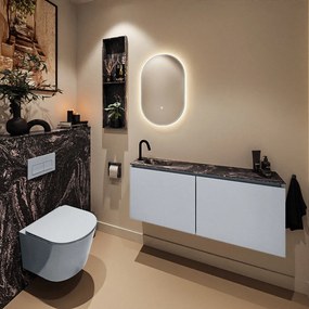 Mondiaz Ture DLux toiletmeubel 120cm clay met wastafel lava links met kraangat