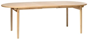 Ovale Eikenfineer Tafel - 190 X 100cm.