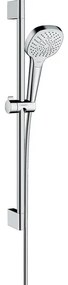 Hansgrohe Croma Select E Multi glijstangset met Croma Select E Multi handdouche 65cm met Isiflex`B doucheslang 160cm wit/chroom 26580400