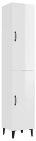 vidaXL Hoge kast 35x34x180 cm bewerkt hout hoogglans wit