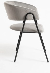 Mihu Zwart Fluwelen Stoel