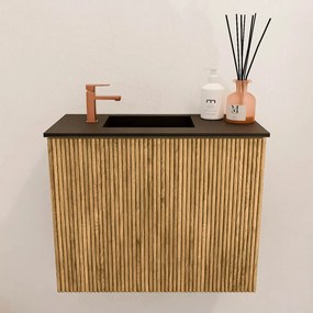 Mondiaz Joya 50cm toiletmeubel oak met wastafel faye links 1 kraangat urban
