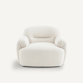 Fauteuil in geplooid melêestof, Malwo