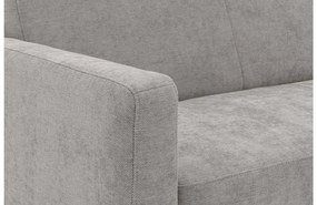 Goossens Zitmeubel Key West grijs, stof, 2-zits, modern design met ligelement rechts