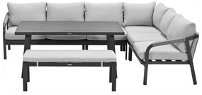 Garden Impressions Tarera lounge dining set 6-delig - donker grijs