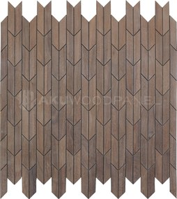 Decopaneel 60 cm x 60 cm Walnoot hout - Crimson Pearl White - 3D Wandpaneel - Wanddeco