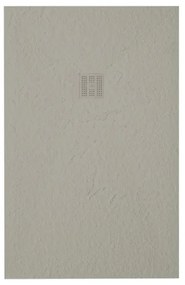 ZEZA Grade douchevloer - 100x150cm - antislip - antibacterieel - mineraalmarmer - rechthoek - mat new pearl (beige) 400000000000019851