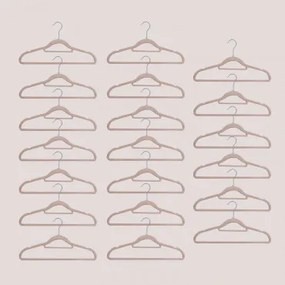 Set Van 20 Fluwelen Hangers Palou Bruin - Tarwe - Sklum