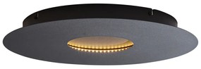 Moderne plafondlamp zwart 40cm incl. LED 3-staps dimbaar - Morning Modern rond Binnenverlichting Lamp