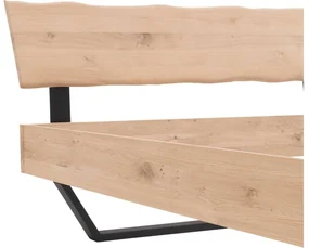 Goossens Bedframe Slade, Bedframe 160 x 220 cm hoofdbord organisch