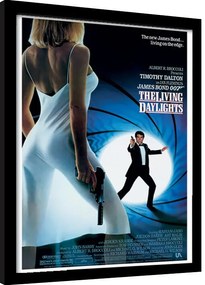 Ingelijste poster James Bond - The Living Daylights