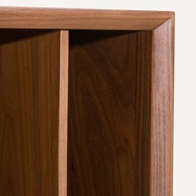 Kast voor vinylplaten in notenhoutfineer B60xD42 cm Archivita XL