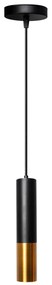 Hangende metalen plafondlamp zwart goud APP469-1CP