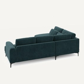 Hoekbank links fluweel chenille Marsile