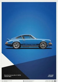 Kunstdruk Porsche 911 RS - Blue - Limited Poster, Automobilist