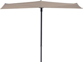 Madison Sun Wave stokparasol 270x150 cm - ecru