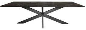 Starfurn New York Eetkamertafel Zwart Mangohout 240 Cm - 240 X 100cm.