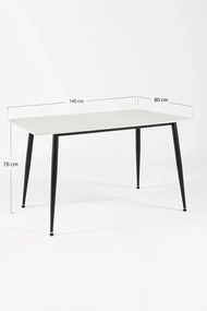 Eettafel Bele 140x80 cm