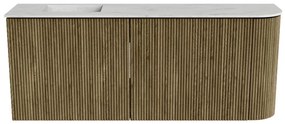 Mondiaz Joya DLux 100cm toiletmeubel ronding rechts dusk met wastafel faye links zonder kraangat opalo