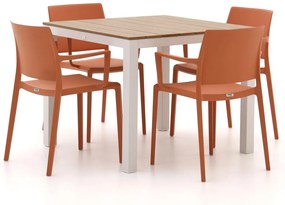 Diningset Forza  | 4 personen polywood | Tuinset stapelbaar | 5-delig | Kees Smit Tuinmeubelen