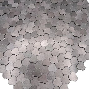 Zelfklevende Mozaïektegels Metaal | Driepas 3D Antraciet | 30,5×29,6 cm | Keuken, Bad &amp; WC