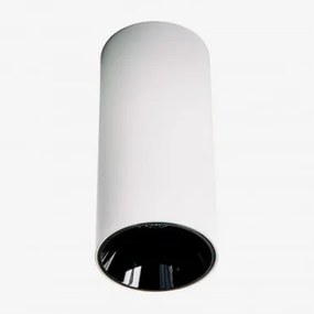 Led-opbouwplafondlamp Rond Ø7,2 Cm In Aluminium Luisiana Wit – Zwart & 8 W & 38º & Wit Koud 4000k - Sklum