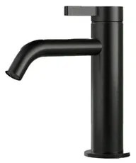 Hotbath Ace Wastafelmengkraan - laag - opbouw - zonder waste - zwart geborsteld PVD AC003MBP