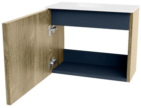 Mondiaz Joya 50cm toiletmeubel dusk met wastafel faye links zonder kraangat talc