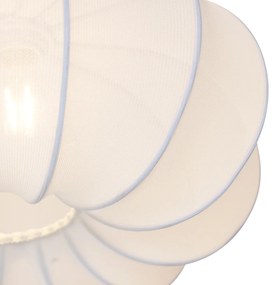 Stoffen Japandi plafondlamp wit 37cm - Plu AsyeshaJapandi E27 rond Binnenverlichting Lamp