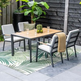 Garden Impressions Kasper tuinset stapelbaar 5-delig - donker grijs - teak look