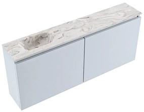 Mondiaz Ture DLux toiletmeubel 120cm clay met wastafel glace links zonder kraangat