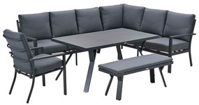 Garden Impressions Senja lounge dining set 5-delig rechts incl. stoel - mystic grijs