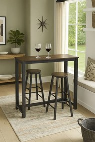 Set Bar Mesa Alta + 2 Taburetes Tycon