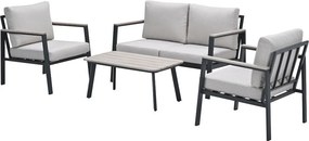 Garden Impressions Solea loungeset 4-delig - donker grijs