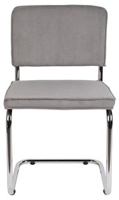 Zuiver Ridge Rib Eetkamerstoel Rib Retro Lichtgrijs