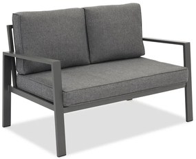 Zakintos antraciet aluminium tweezitsbank Garden Point