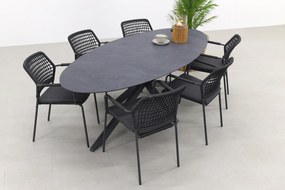 Barista/Privada 240x107 - Ovale tuinset - 7-delig - stapelbaar OP=OP
