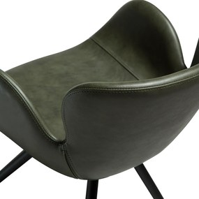 Dan-Form Gaia Design Stoel Groen Kunstleer Met Armleuning