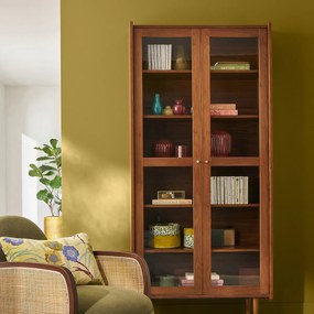 Gestreepte vaas van gekleurd glas, hoogte 14,3 cm, MARLIA