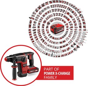 Einhell TP-HD 18/28 Li BL+4 (1x3,0Ah+) - PROFESSIONAL Accu Boorhamer - Power X-Change