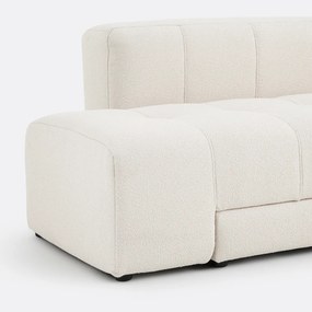 Rechte sofa, 5 zits, 4 in 1, in fijne badstof, FANO