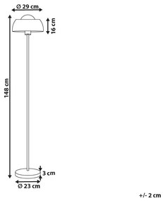 Vloerlamp SENETTE Goud/Zwart 148 CM Beliani