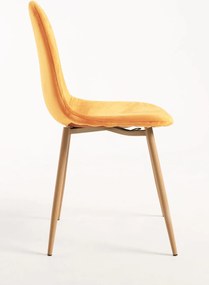 Set 4 Teok Fluwelen Stoelen