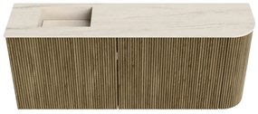Mondiaz Joya DLux 100cm toiletmeubel ronding rechts dusk met wastafel faye links zonder kraangat meli