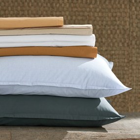 Hoeslaken in gewassen perkal, omslag 30 cm, Sabbal