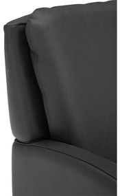 Goossens Excellent Eetkamerstoel Lini zwart leer  met armleuning en met wielenmet chromen wielen, modern design