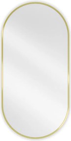 Mexen Loft ovale badkamerspiegel 100 x 50 cm, gouden lijst - 9851-100-050-000-50