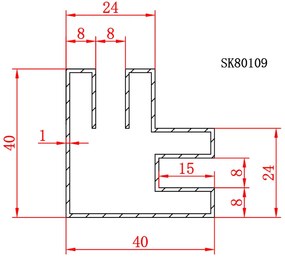 Saniclear Redro hoekprofiel verouderd messing 8mm